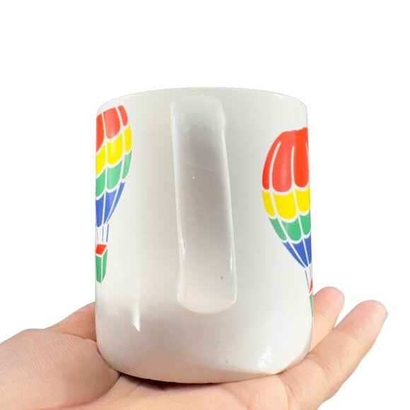 1980s FTD Hot Air Balloon Rainbow Mug Cup Multicolor Ceramic Drinking Mug READ - Picture 5 of 14